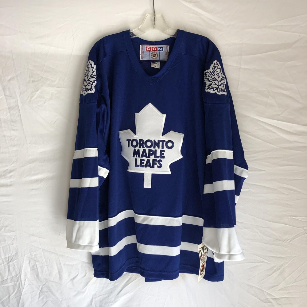 Toronto Maple Leafs Jersey Mens XL Blue NHL Hockey Allan Stanley CCM Autographed